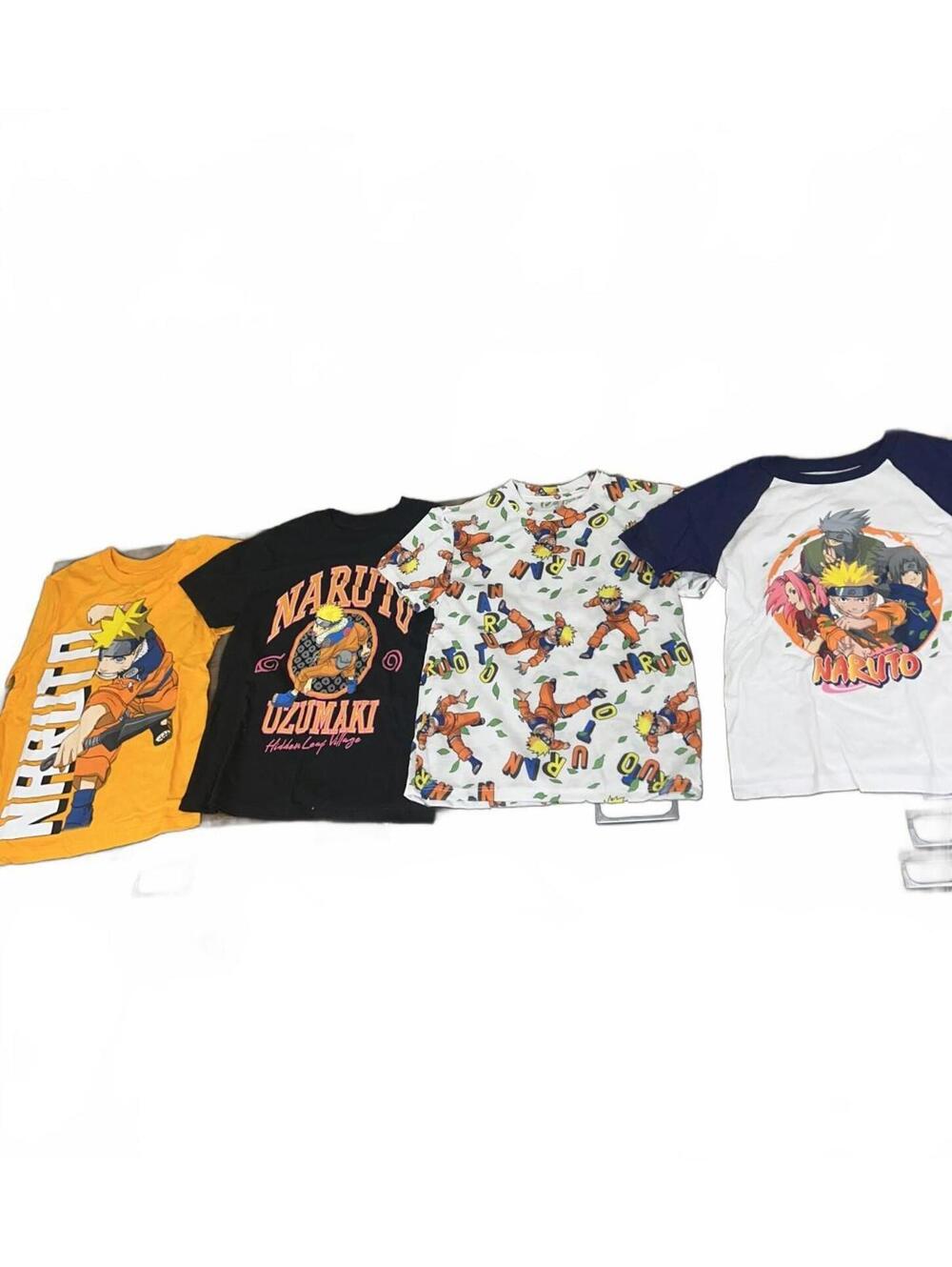 Naruto Uzumaki Crew Neck Short Sleeve 4pk Boy's Tees Size S (6/7)